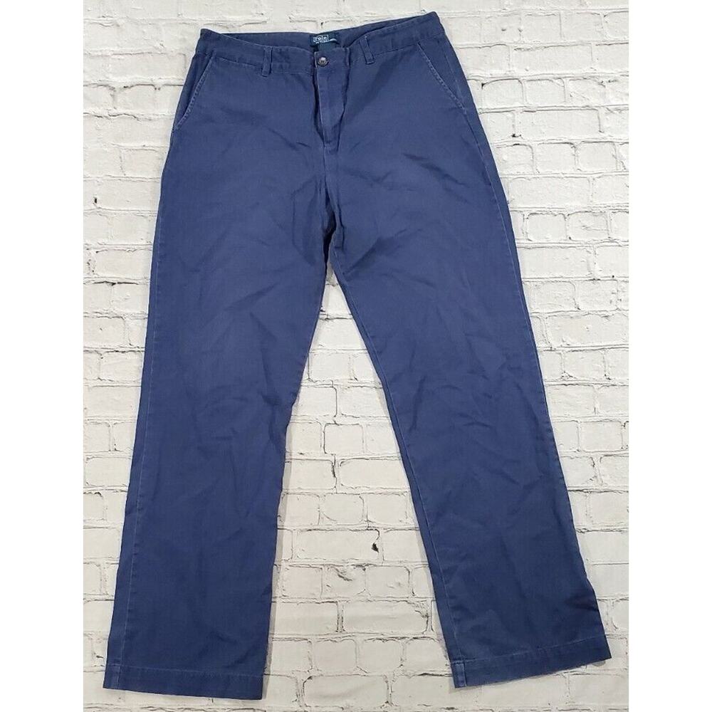 Polo Ralph Lauren Blue Flat Front Chinos YOUTH BOYS SIZE 18 W30 x L31